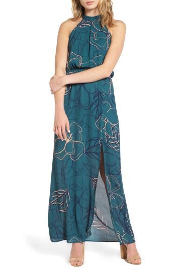 Women's Everly High Neck Maxi Dress - Green