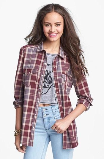 Rubbish Plaid Shirt (juniors) Deer Plaid Red- Royal