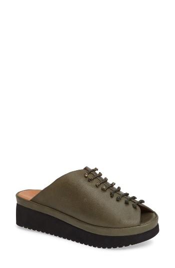 Women's L'amour Des Pieds Arienne Wedge Platform Sandal .5 M - Green