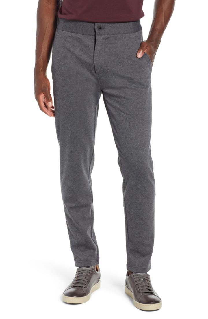 Men's Bugatchi Performance Knit Sweatpants - Grey