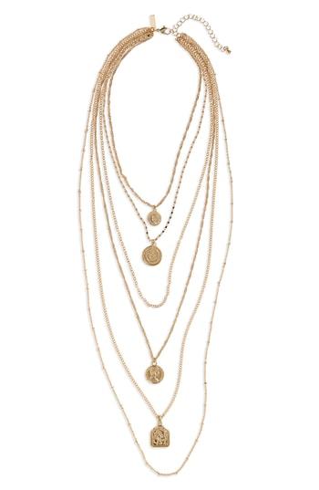 Women's Topshop Layered Coin Pendant Necklace