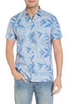 Men's Kahala Coral Star Trim Fit Print Sport Shirt - Blue