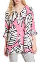 Women's Nic+zoe Etched Leaves Top - Pink