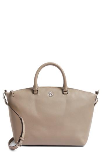 Tory Burch Frida Leather Satchel - Grey