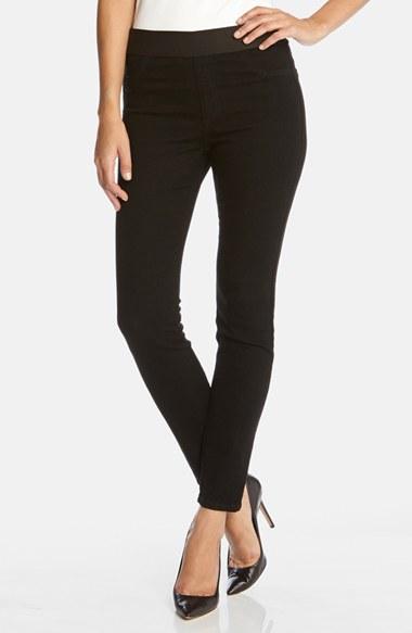 Women's Karen Kane Dark Rinse Denim Leggings - Black