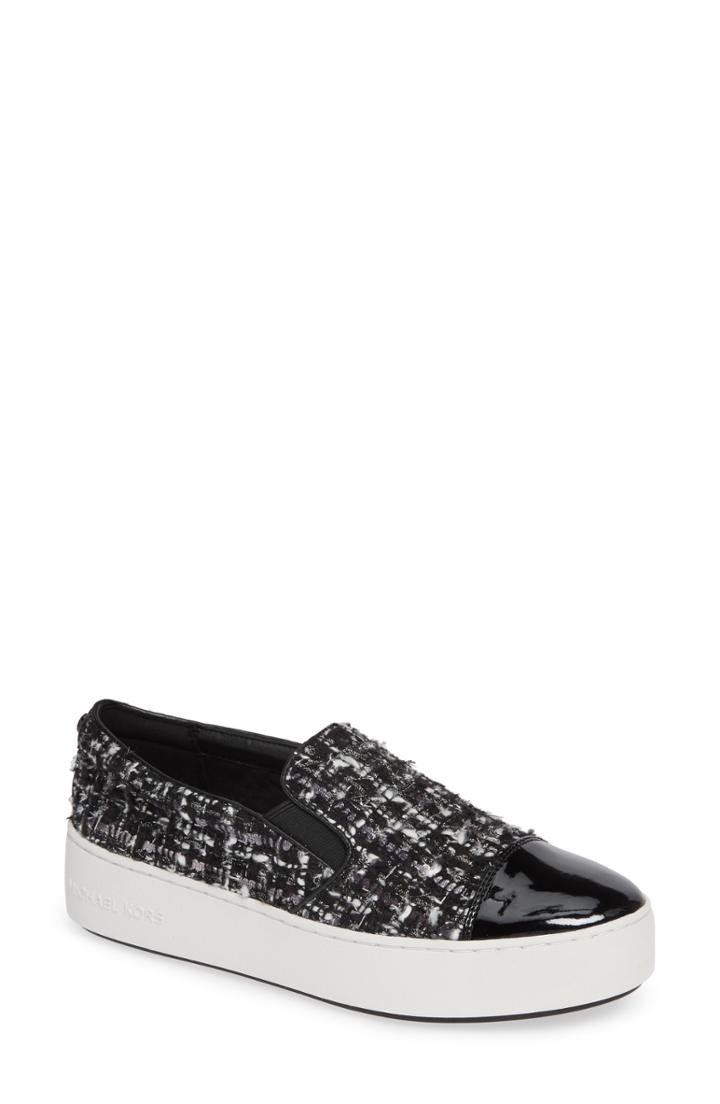 Women's Michael Michael Kors Tia Slip-on Platform Sneaker .5 M - Metallic
