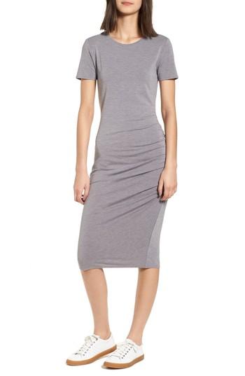 Women's Treasure & Bond Side Ruched Body-con Dress, Size - Grey