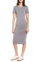 Women's Treasure & Bond Side Ruched Body-con Dress, Size - Grey