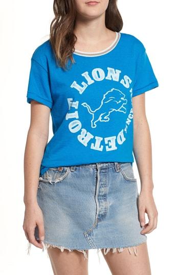 Women's Junk Food Nfl Lions Kick Off Tee - Blue