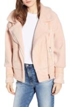 Women's Apparis Anne Faux Shearling Biker Jacket - Pink