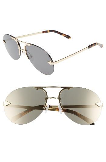 Women's Karen Walker Love Hangover 60mm Aviator Sunglasses - Crazy Tortoise/ Gold
