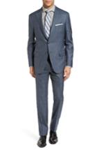 Men's Hickey Freeman Beacon Classic Fit Plaid Wool & Silk Suit