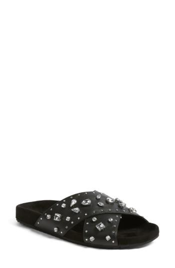 Women's Rebecca Minkoff Theo Slide Sandal M - Black