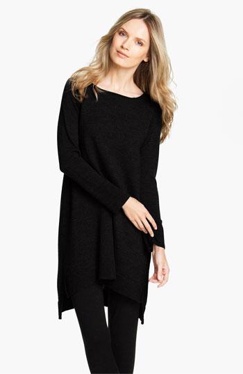Women's Eileen Fisher Merino Jersey Tunic - Black