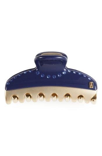 Alexandre De Paris Vendome Crystal Embellished Hair Clip, Size - Blue