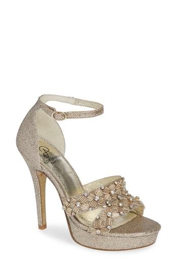 Women's Adrianna Papell Marietta Platform Ankle Strap Sandal .5 M - Metallic