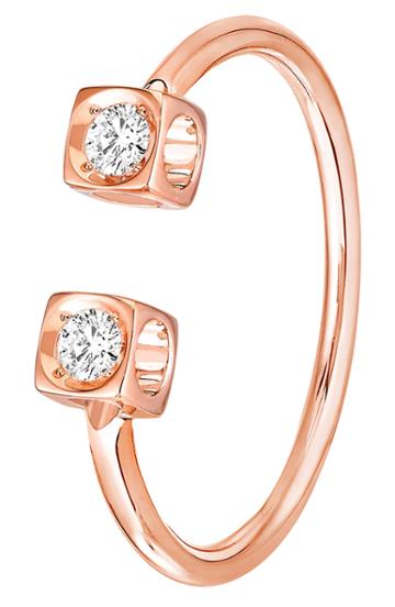 Women's Dinh Van Le Cube Diamant 18k Gold Ring