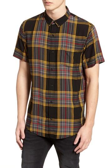 Men's The Rail Yarn Dyed Plaid Shirt, Size - Black