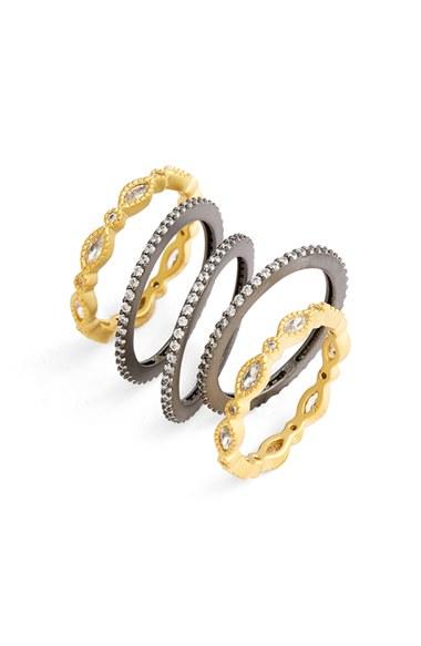Women's Freida Rothman Eternity Stacking Rings (set Of 5)