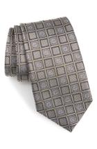 Men's Nordstrom Men's Shop Geometric Silk Tie, Size - Beige