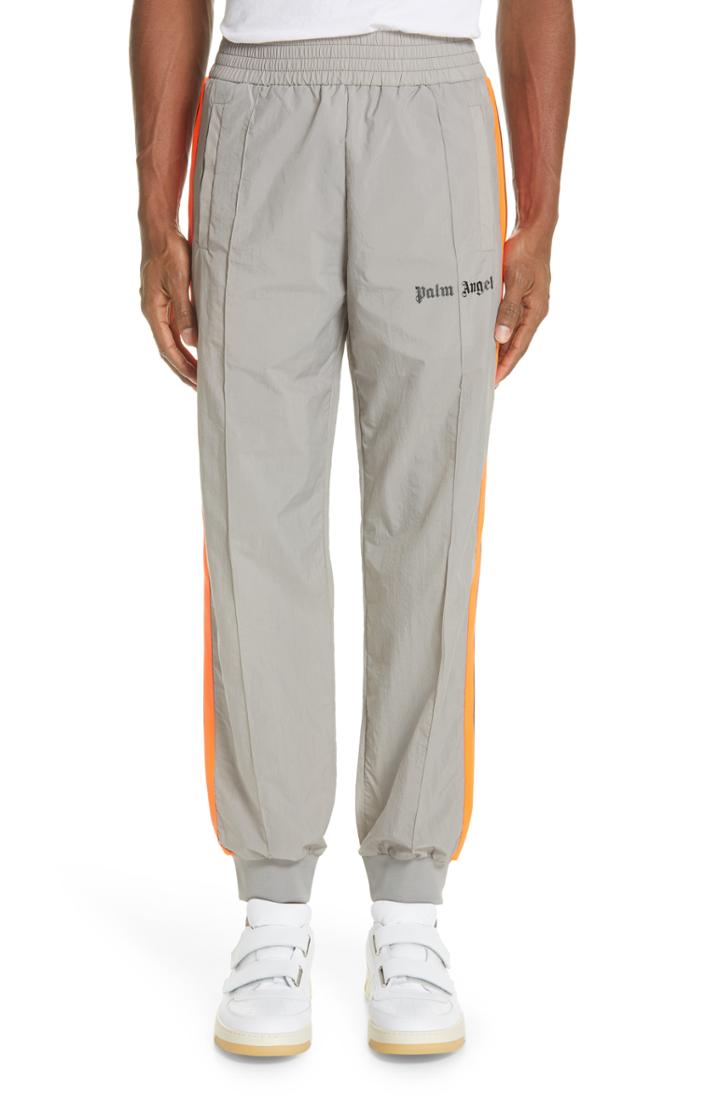 Men's Palm Angels Stripe Jogger Pants - Grey