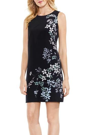 Women's Vince Camuto Floral Shift Dress - Black