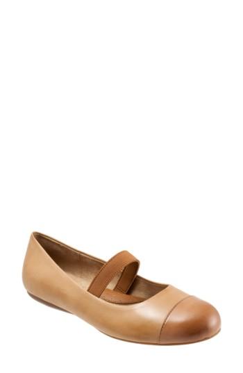 Women's Softwalk Napa Mary Jane Flat N - Brown