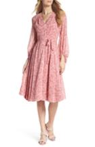 Women's Gal Meets Glam Collection Esther Shadow Branch Chiffon Dress - Pink