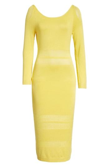 Women's Sentimental Ny Illusion Stripe Midi Dress - Yellow