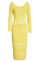 Women's Sentimental Ny Illusion Stripe Midi Dress - Yellow