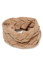 Women's Lafayette 148 New York Braided Cable Cashmere Snood, Size - Beige
