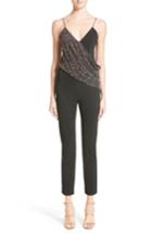 Women's Cushnie Et Ochs Beaded Drape Crop Jumpsuit - Black