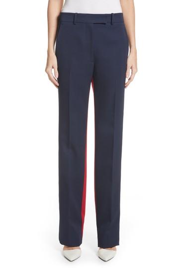 Women's Calvin Klein 205w39nyc Colorblock Wool Trousers Us / 38 It - Blue