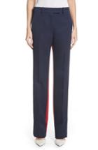 Women's Calvin Klein 205w39nyc Colorblock Wool Trousers Us / 38 It - Blue
