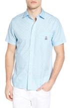 Men's Psycho Bunny Print Sport Shirt - White