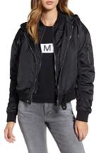 Women's Tommy Jeans Hooded Bomber Jacket, Size - Black