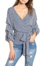 Women's Bishop + Young Majorca Stripe Wrap Top - Blue