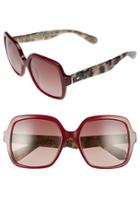Women's Kate Spade New York 'katels' 54mm Sunglasses - Burgundy/ Havana/ Glitter