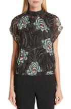 Women's Dries Van Noten Starburst Embellished Blouse Us / 38 Fr - Black