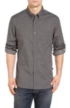 Men's John Varvatos Star Usa Trim Fit Print Sport Shirt - Grey