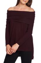 Women's 1.state Convertible Neckline Cozy Tunic, Size - Burgundy