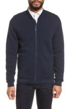 Men's Ted Baker London Akitaa Quilted Jacquard Bomber Jacket (m) - Blue
