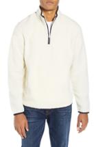 Men's Nordstrom Men's Shop Quarter Zip Fleece Pullover - Ivory