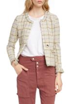 Women's Isabel Marant Etoile Lyra Check Wool Blend Jacket Us / 34 Fr - Ivory