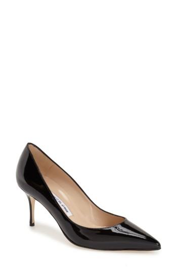 Women's Manolo Blahnik 'nausikaba' Pointy Toe Pump .5us / 36.5eu - Black