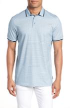 Men's Ted Baker London Abot Trim Fit Print Polo (l) - Blue
