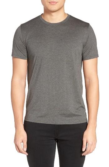 Men's Theory Silk & Cotton Crewneck T-shirt - Black