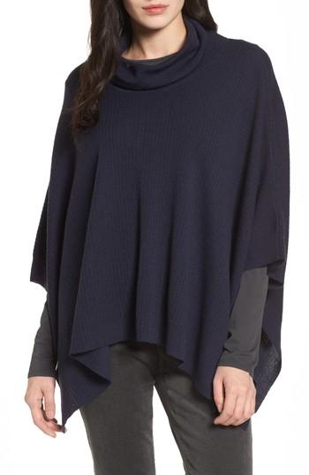 Women's Eileen Fisher Merino Wool Cowl Neck Poncho