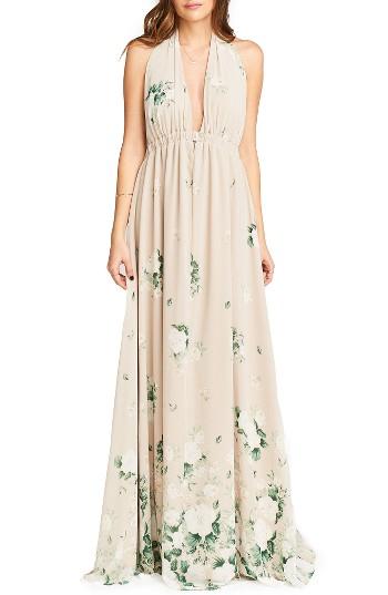 Women's Show Me Your Mumu Luna Halter Gown - Pink