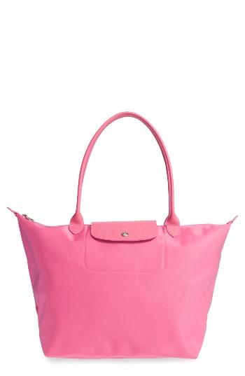 Longchamp 'large Le Pliage Neo' Nylon Tote - Pink